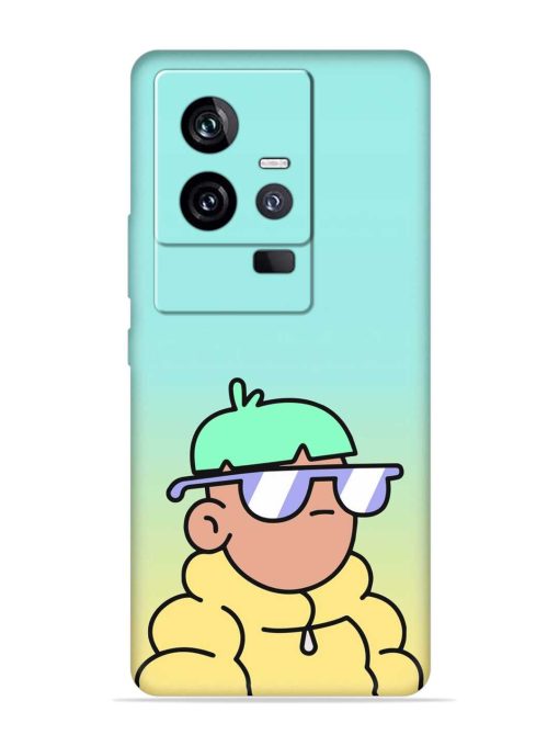 Doodles Cool Character Embossed Soft Silicone Case for Iqoo 11 (5G) Zapvi