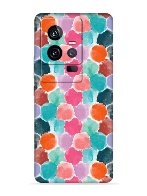 Colorful Seamless Pattern Embossed Soft Silicone Case for Iqoo 11 (5G) Zapvi