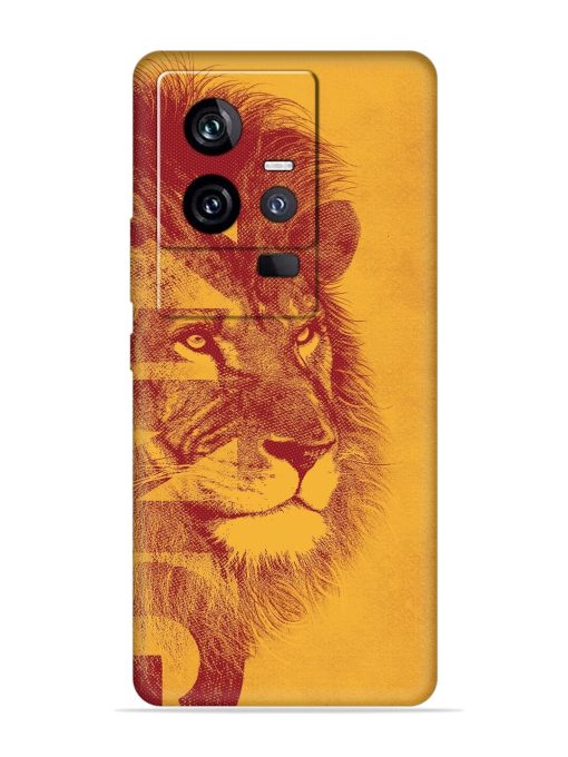 Gold Lion Crown Art Embossed Soft Silicone Case for Iqoo 11 (5G) Zapvi