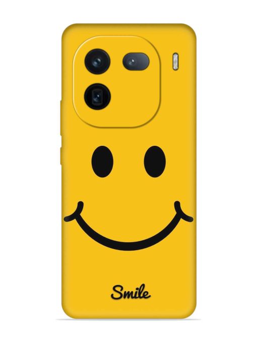 Yellow Smiley Embossed Soft Silicone Case for Iqoo 12 (5G)