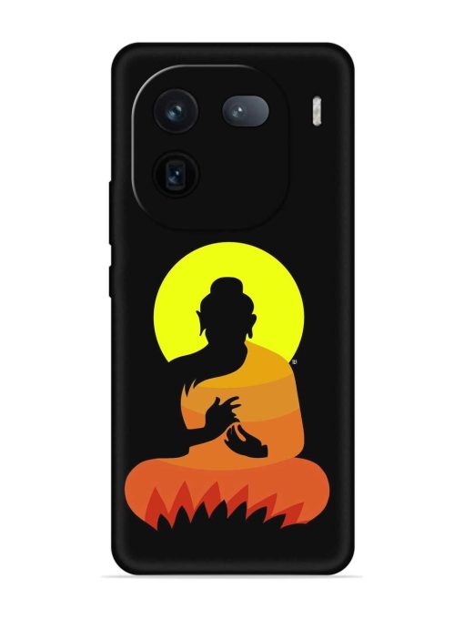 Buddha Art Black Embossed Soft Silicone Case for Iqoo 12 (5G) Zapvi