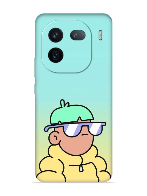 Doodles Cool Character Embossed Soft Silicone Case for Iqoo 12 (5G) Zapvi