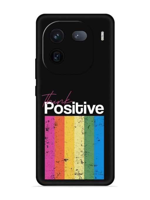 Think Positive Typography Embossed Soft Silicone Case for Iqoo 12 (5G) Zapvi