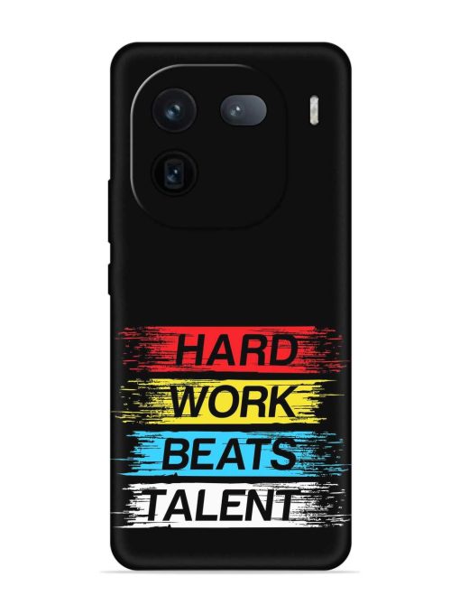 Hard Work Beats Embossed Soft Silicone Case for Iqoo 12 (5G) Zapvi