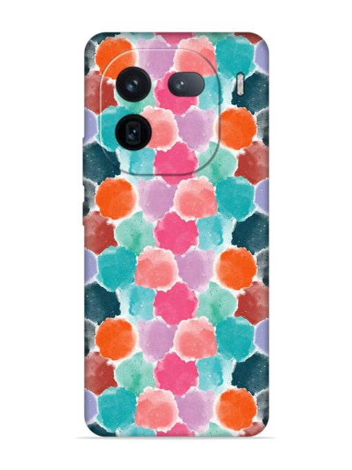 Colorful Seamless Pattern Embossed Soft Silicone Case for Iqoo 12 (5G) Zapvi