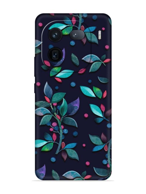 Decorative Watercolor Flower Embossed Soft Silicone Case for Iqoo 12 (5G) Zapvi