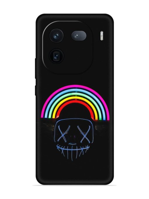 Mask Rainbow Embossed Soft Silicone Case for Iqoo 12 (5G) Zapvi