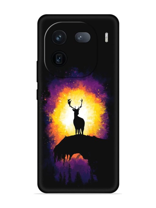 Elk Animal Art Embossed Soft Silicone Case for Iqoo 12 (5G)