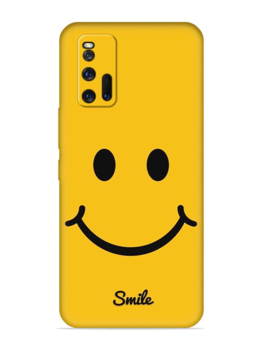 Yellow Smiley Embossed Soft Silicone Case for Iqoo 3 Zapvi