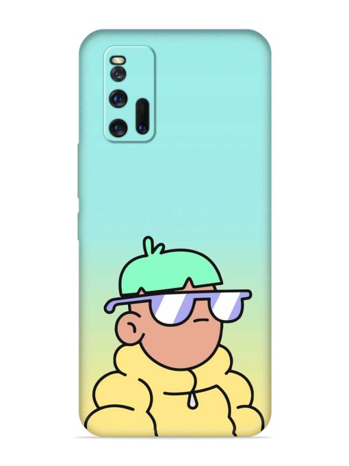 Doodles Cool Character Embossed Soft Silicone Case for Iqoo 3