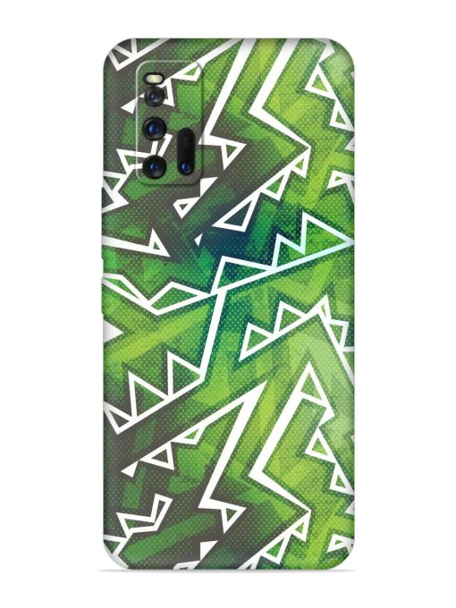 Green Graffiti Seamless Embossed Soft Silicone Case for Iqoo 3