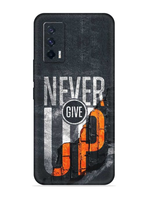 Never Give Up Embossed Soft Silicone Case for Iqoo 7 (5G) Zapvi