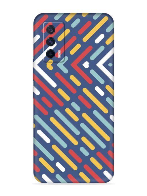 Colored Lines Embossed Soft Silicone Case for Iqoo 7 (5G) Zapvi