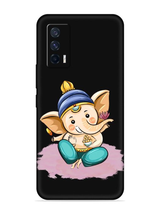 Bal Ganesh Vector Art Embossed Soft Silicone Case for Iqoo 7 (5G)