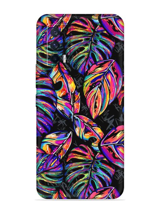 Tropical Seamless Vector Embossed Soft Silicone Case for Iqoo 7 (5G) Zapvi