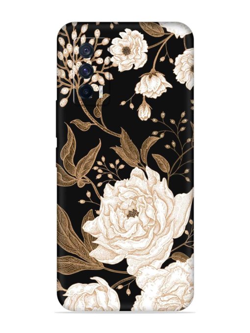 Peonies Roses Floral Embossed Soft Silicone Case for Iqoo 7 (5G) Zapvi