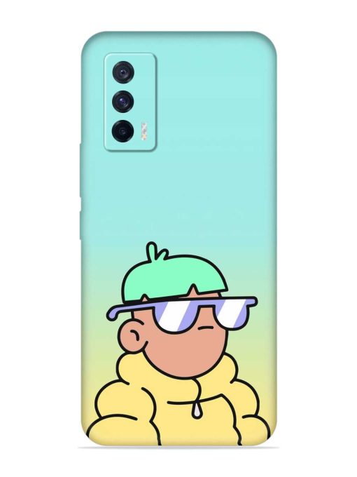 Doodles Cool Character Embossed Soft Silicone Case for Iqoo 7 (5G)