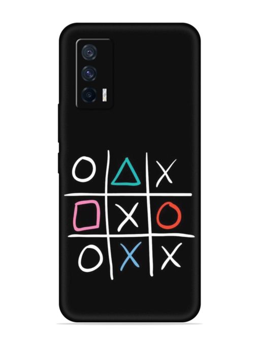 Super Neon Tic-Tac-Toe Embossed Soft Silicone Case for Iqoo 7 (5G) Zapvi