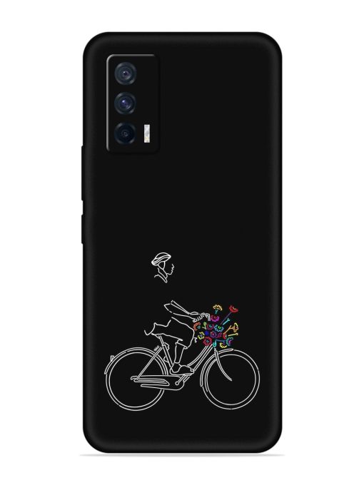 Minimalist Cycle Art Embossed Soft Silicone Case for Iqoo 7 (5G)