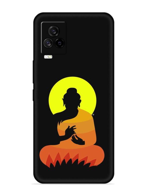 Buddha Art Black Embossed Soft Silicone Case for Iqoo 7 Legend (5G) Zapvi