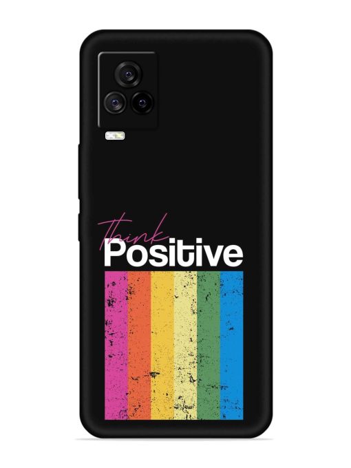 Think Positive Typography Embossed Soft Silicone Case for Iqoo 7 Legend (5G)