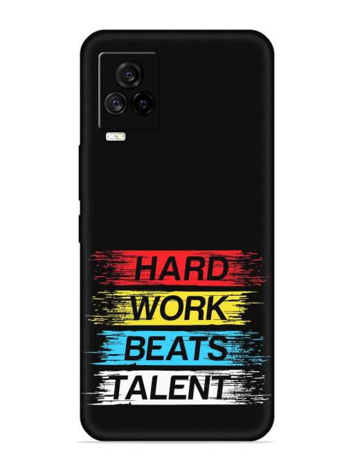 Hard Work Beats Embossed Soft Silicone Case for Iqoo 7 Legend (5G) Zapvi