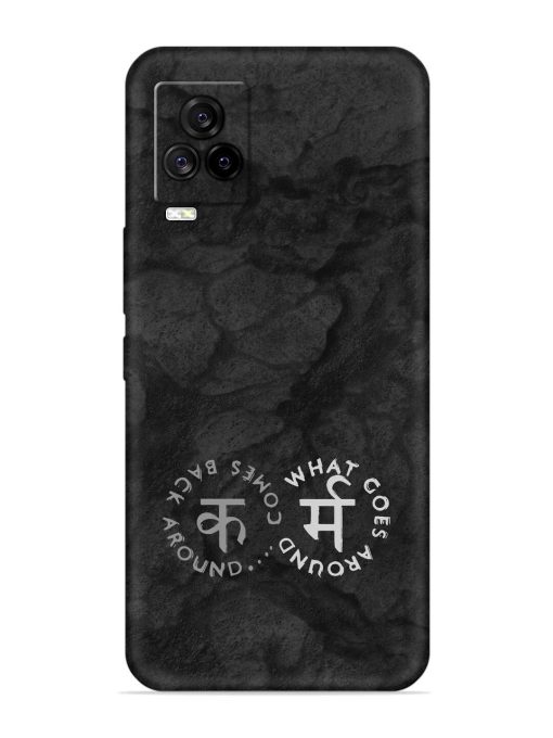 Karma Hindi Word Embossed Soft Silicone Case for Iqoo 7 Legend (5G) Zapvi