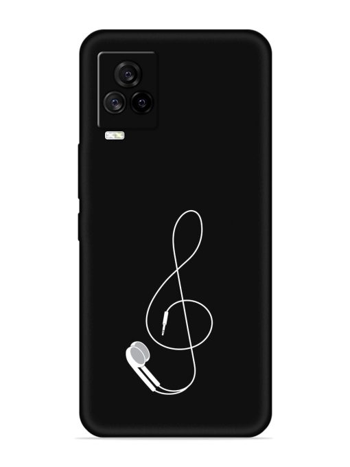 Music Earphone Vector Embossed Soft Silicone Case for Iqoo 7 Legend (5G)