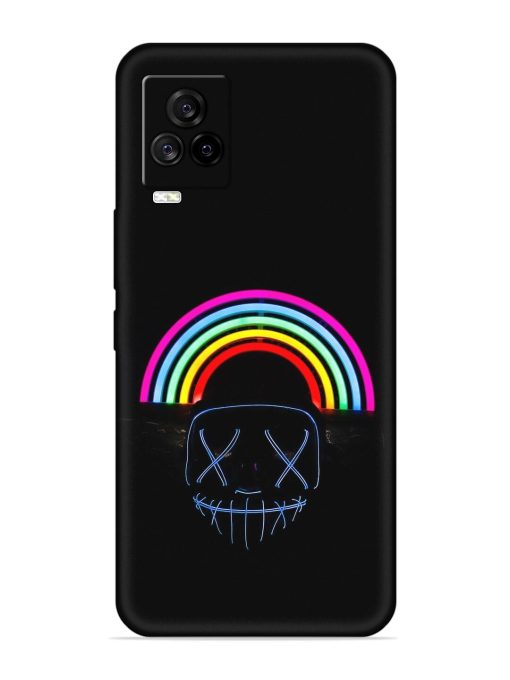 Mask Rainbow Embossed Soft Silicone Case for Iqoo 7 Legend (5G)