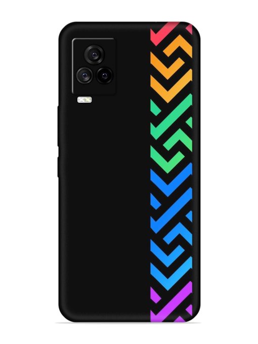 Colorshape Stripes Embossed Soft Silicone Case for Iqoo 7 Legend (5G)