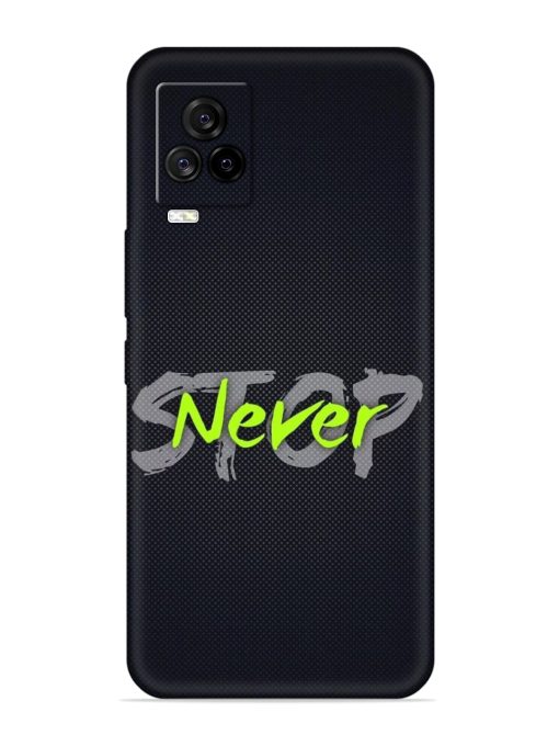 Never Stop Embossed Soft Silicone Case for Iqoo 7 Legend (5G) Zapvi