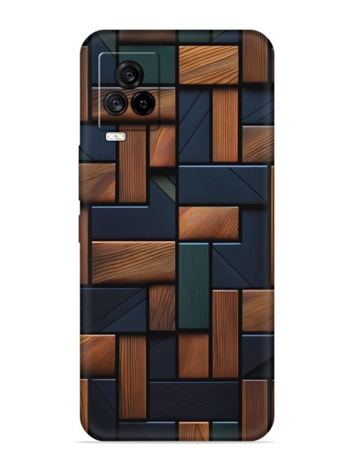 Wooden Background Cubes Embossed Soft Silicone Case for Iqoo 7 Legend (5G)