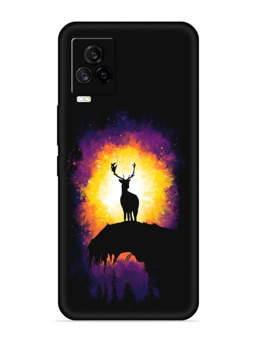 Elk Animal Art Embossed Soft Silicone Case for Iqoo 7 Legend (5G) Zapvi