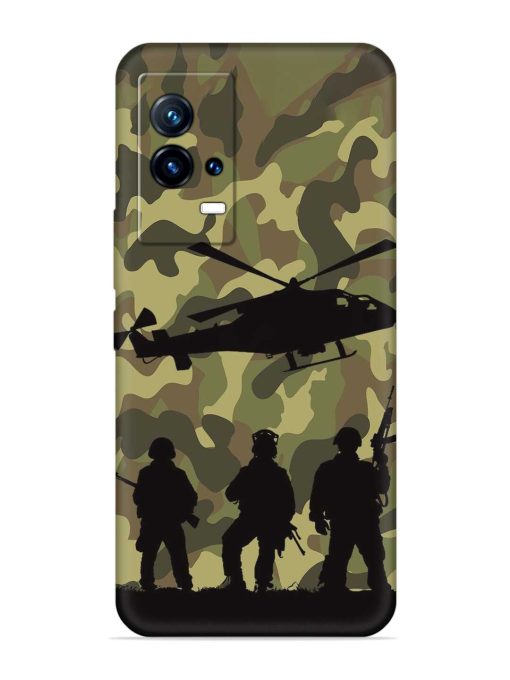 Army Heros Embossed Soft Silicone Case for Iqoo 9 (5G) Zapvi