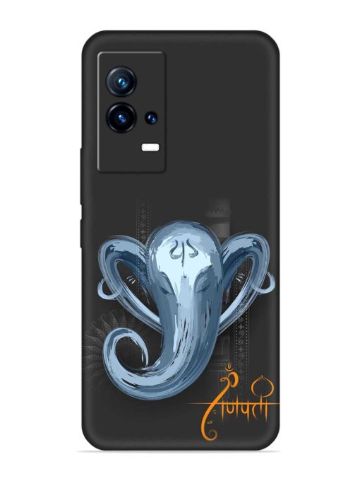 Illustration Lord Ganpati Embossed Soft Silicone Case for Iqoo 9 (5G) Zapvi