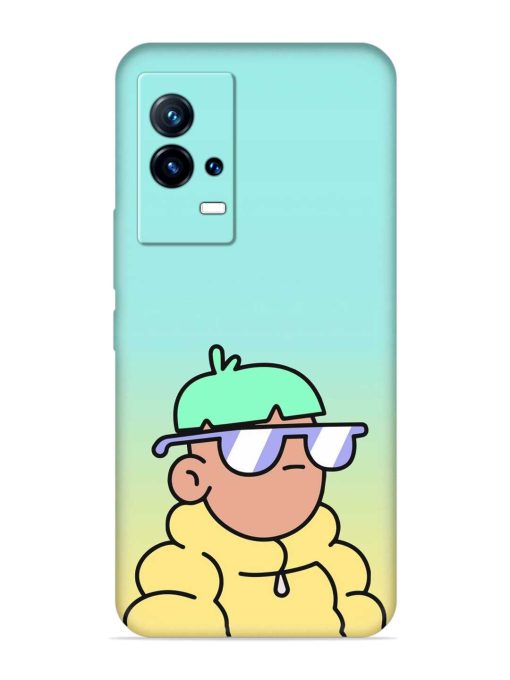 Doodles Cool Character Embossed Soft Silicone Case for Iqoo 9 (5G) Zapvi