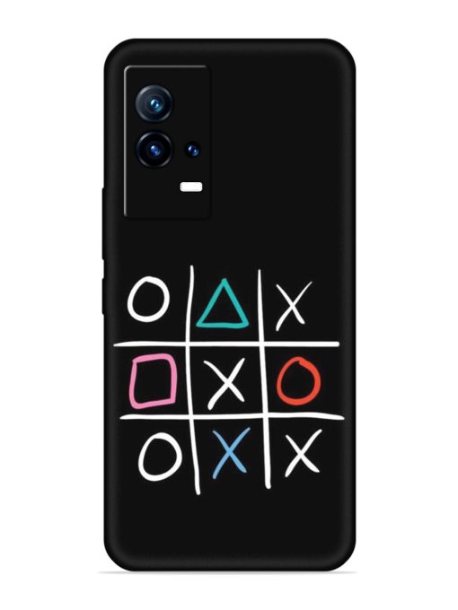 Super Neon Tic-Tac-Toe Embossed Soft Silicone Case for Iqoo 9 (5G) Zapvi