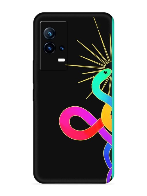 Art Geometric Abstraction Embossed Soft Silicone Case for Iqoo 9 (5G)