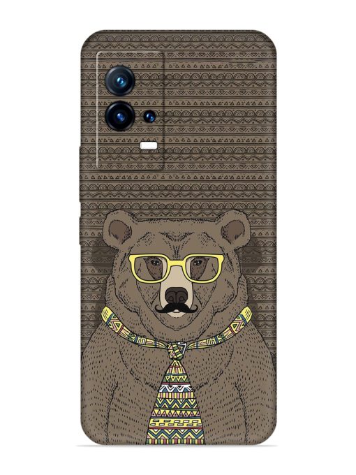 Grizzly Bear Embossed Soft Silicone Case for Iqoo 9 (5G)