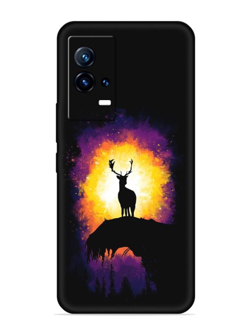 Elk Animal Art Embossed Soft Silicone Case for Iqoo 9 (5G) Zapvi