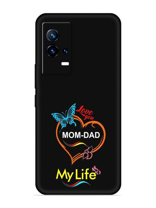 Love You Mom Dad Embossed Soft Silicone Case for Iqoo 9 (5G)