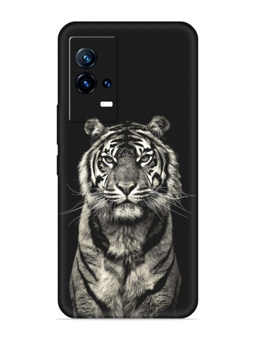 Tiger Art Embossed Soft Silicone Case for Iqoo 9 (5G) Zapvi