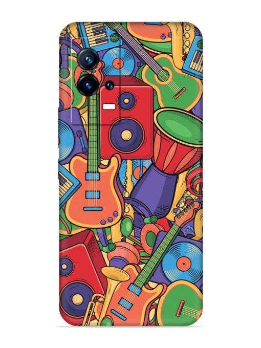 Colorful Music Art Embossed Soft Silicone Case for Iqoo 9 (5G)