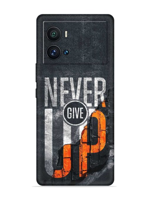 Never Give Up Embossed Soft Silicone Case for Iqoo 9 Pro Zapvi