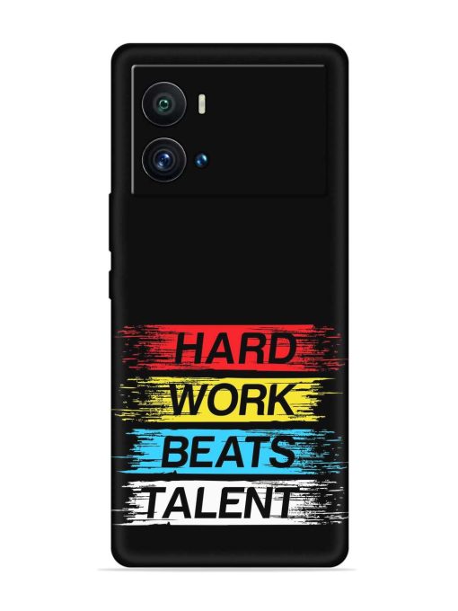 Hard Work Beats Embossed Soft Silicone Case for Iqoo 9 Pro Zapvi