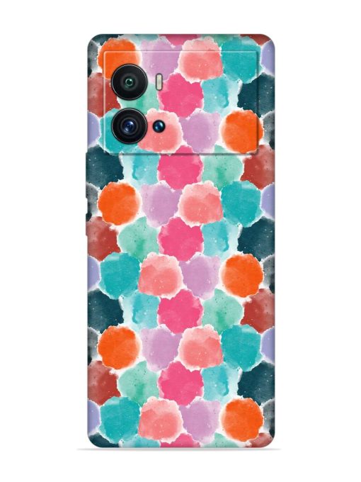 Colorful Seamless Pattern Embossed Soft Silicone Case for Iqoo 9 Pro