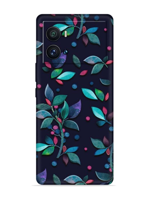 Decorative Watercolor Flower Embossed Soft Silicone Case for Iqoo 9 Pro Zapvi