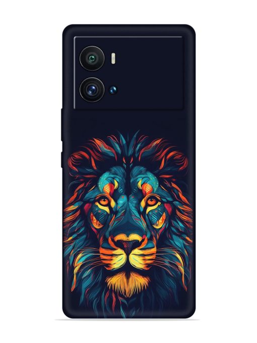 Colorful Lion Embossed Soft Silicone Case for Iqoo 9 Pro Zapvi