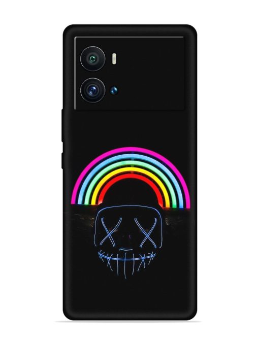 Mask Rainbow Embossed Soft Silicone Case for Iqoo 9 Pro