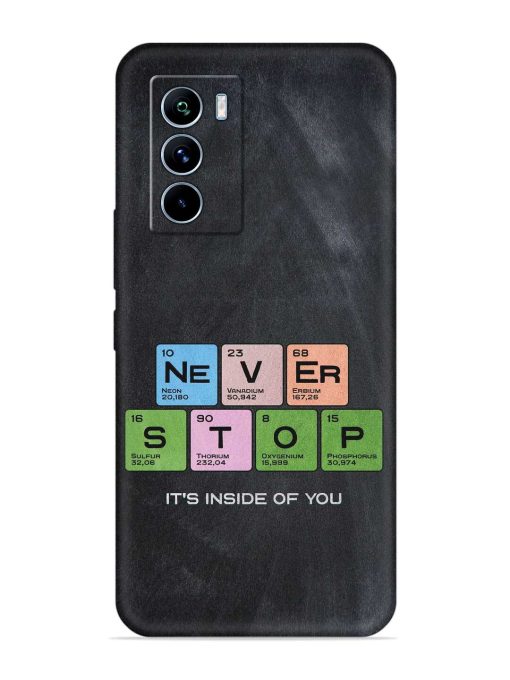 Never Stop It'S Inside Of You Embossed Soft Silicone Case for Iqoo 9 Se (5G) Zapvi